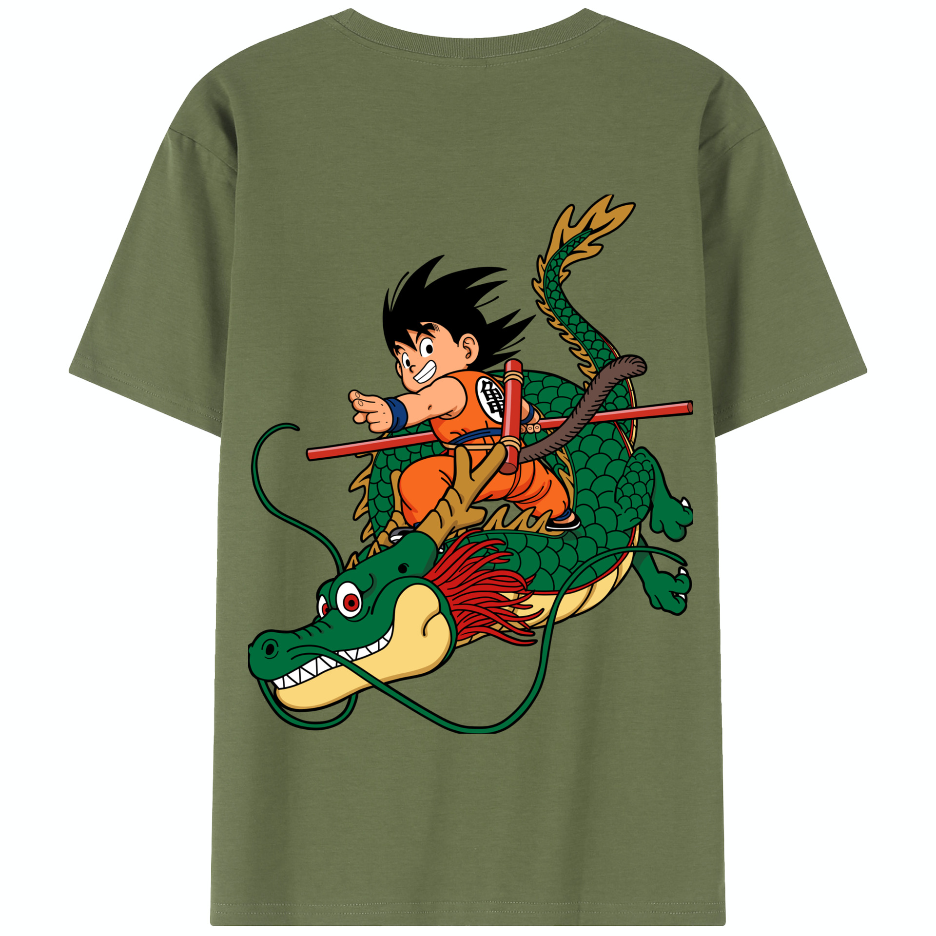 （画像用） ドラゴンボール 孫悟空（そん ごくう）Son Goku カカロット DRAGON BALL Kakarotto 綿100％半袖Tシャツ（背面プリント）